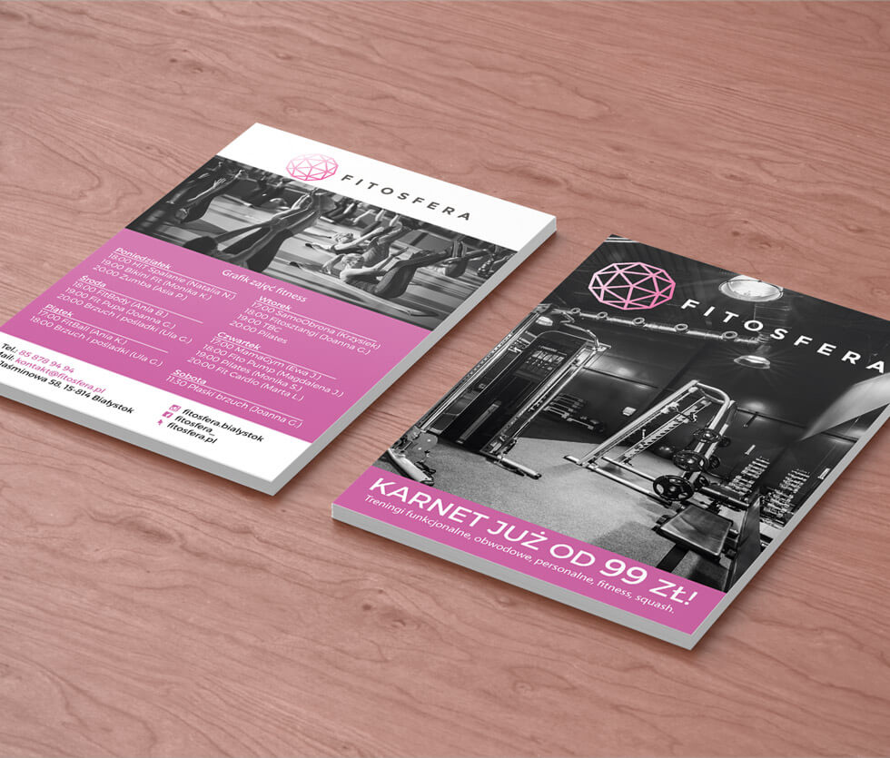 Fitosfera Ulotka przygotowana dla Fitosfery na jeden z kobiecych eventów tego klubu fitness.