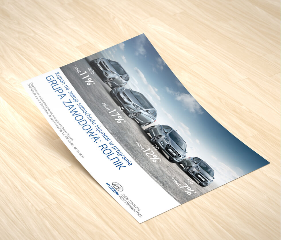 Nord Auto Białystok Ulotka przygotowana dla Nord Auto Białystok – autoryzowanego dealera marki Hyundai.