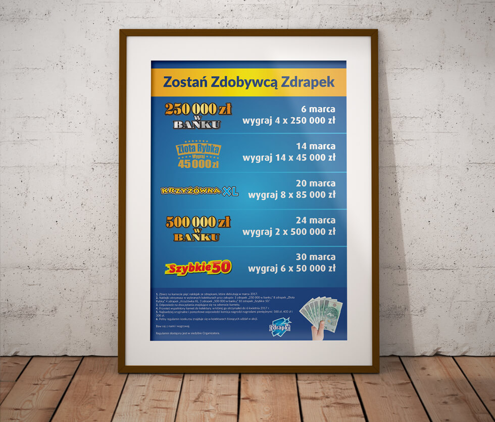 Lotto Plakat przygotowany na potrzeby konkursu organizowanego przez Totalizator Sportowy, czyli popularne Lotto.
