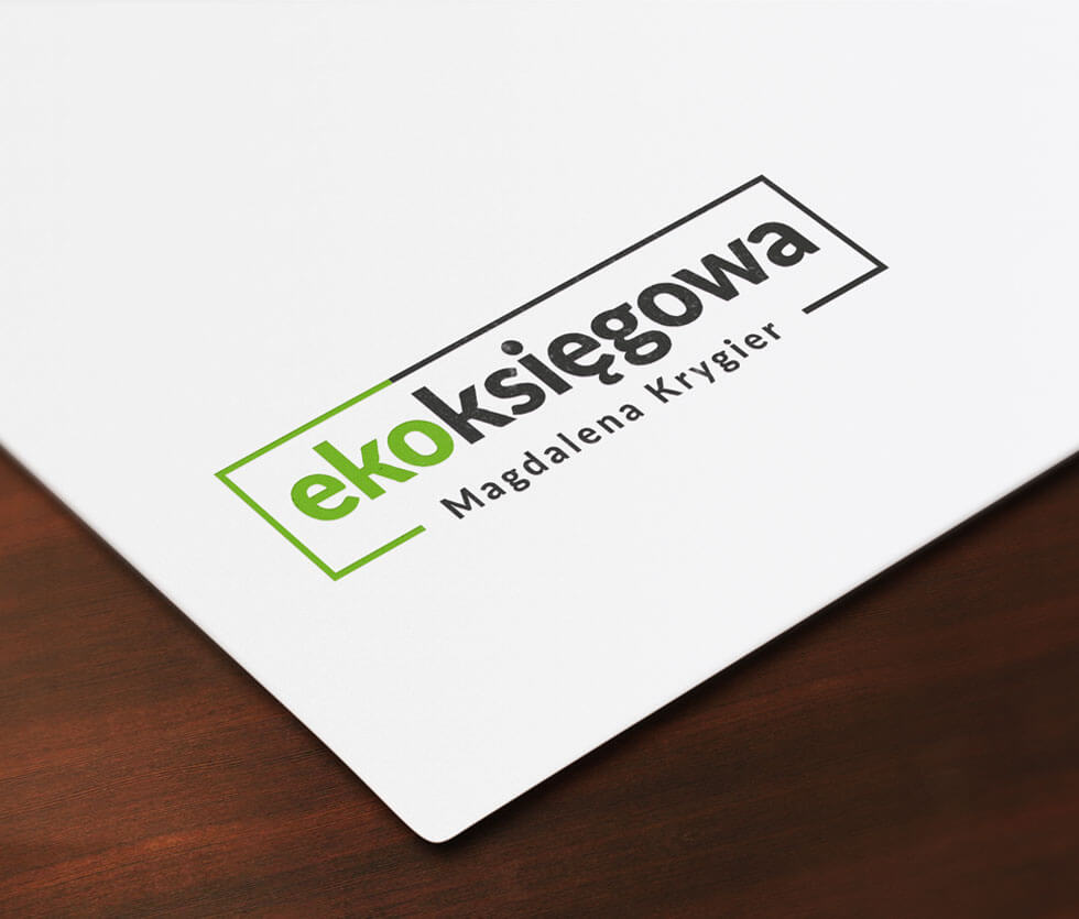 Ekoksięgowa Logo stworzone dla księgowości online.