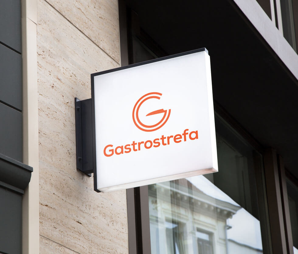 Gastrostrefa Identyfikacja wizualna przygotowana dla lokalnej marki posiadającej w swej rodzinie m.in. restauracje oraz firmę cateringową.