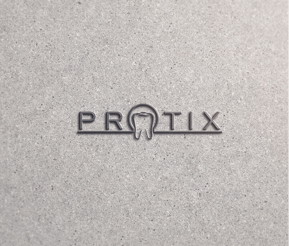 Protix Logo przygotowane dla pracowni techniki dentystycznej.