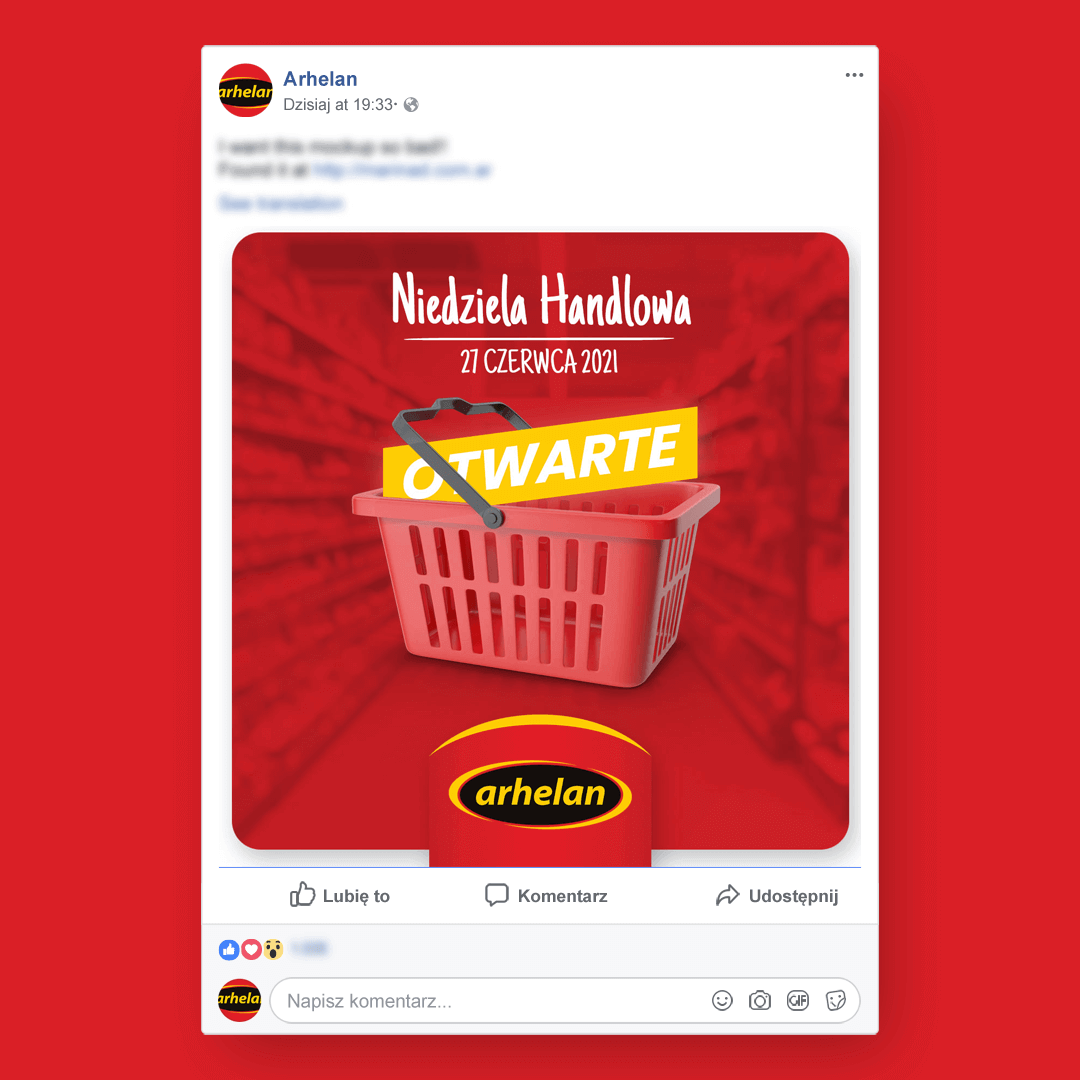 Grafika przedstawia kampanie social media dla Arhelan.