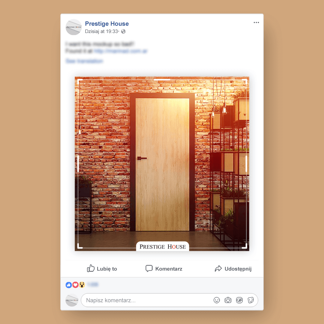 Grafika przedstawia kampanie social media dla Prestige House.